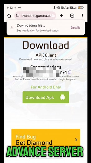 free fire ob52 advance server | advance server free fire | ff short video #freefire #shots