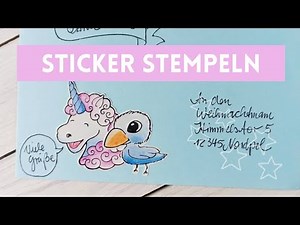 Coole Sticker selbermachen | Stempeln auf Klebefolie oder Etiketten ist kinderleicht