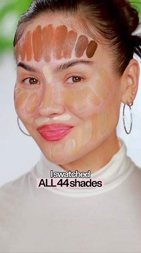 All 44 swatches of Armani Luminous Silk Reformulated Foundation