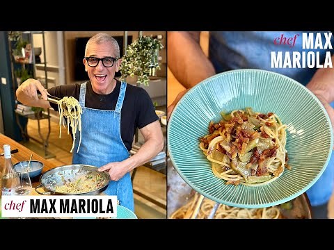 Che Delizioso primo piatto! Spaghetti con Carciofi Guanciale e Pecorino - Ricetta Chef Max Mariola