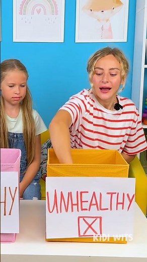 Mom and Daughter Play a FUN Food Game to Learn What's HEALTHY? 🥑 or 🍟 #kids