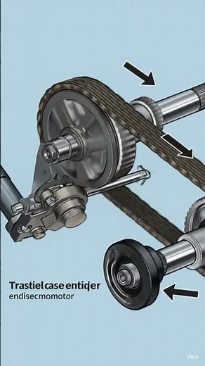 Chain Drive vs. Belt Drive (CVT) Animation Explained! ⚙️ #3danimation#engineanimation#ai#engineering