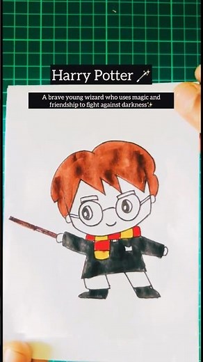 👦🏻 Day:16 How to Draw Harry Potter | Drawing & Coloring Easy Harry Potter For Kids #harrypotter