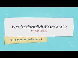 XML Tutorial #3 #XSD #Einführung