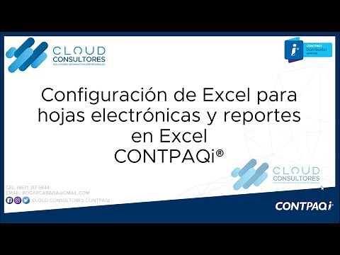 EXCEL CONFIGURACION HOJA ELECTRONICA Y REPORTES CONTPAQi