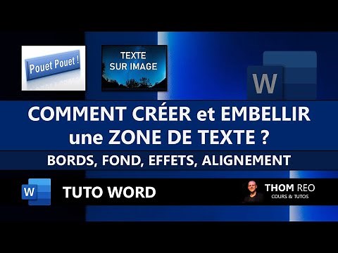 Create and customize a TEXT BOX - text on image, effects... (WORD Tutorial)