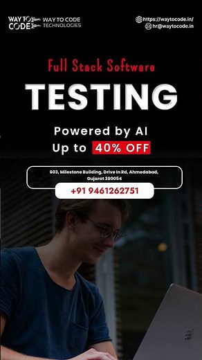 AI Powered Software Testing Course in Ahmedabad | Full Stack Testing | Up to 40% OFF