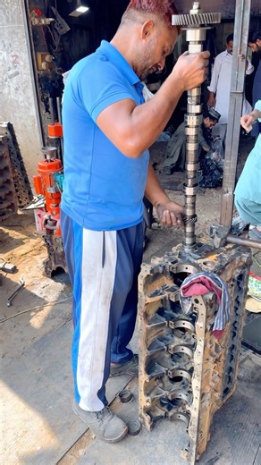 Marvellous Camshaft installed & testing skill #mechanical #short #technician #skills #youtubeshorts