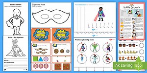 EYFS Superheroes Home Learning Resource Pack (Ages 3 - 5)