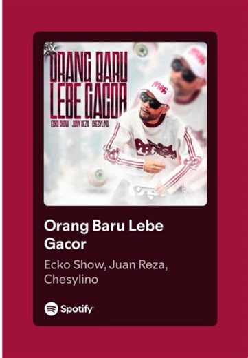 Lirik Lagu Sad Ecko Show - Orang Baru Lebe Gacor