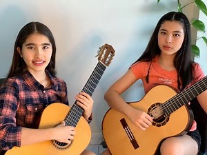 Tico Tico by Zequinha de Abreu | Thu Le Classical Guitar Duo by Daughters + Bloopers
