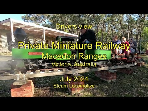 Drivers view, Macedon Ranges Private Miniature Railway, July 2024
