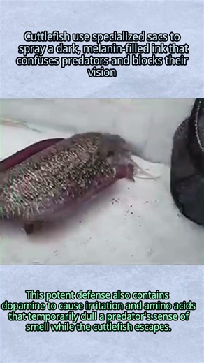 how cuttlefish use ink as a defensive smoke bomb