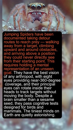 Jumping Spiders Plan Multi-Step Hunts They Cannot See From the Start #shorts #animal
