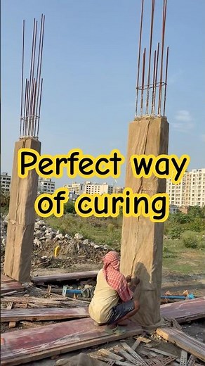 Site Method: Curing Concrete Columns by Jute Bag Wrapping