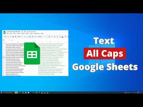 How to Make Text all Caps in Google Sheets