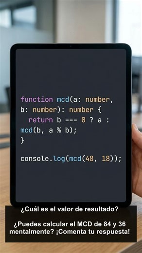 Reto TypeScript: Máximo Común Divisor Recursivo
