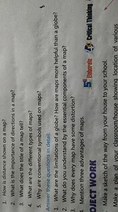 How is distance shown on a map?What is the importance of direc... | Filo