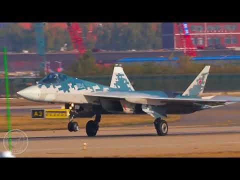 RARE FOOTAGE Su-57 Landing and Takeoff Up Close