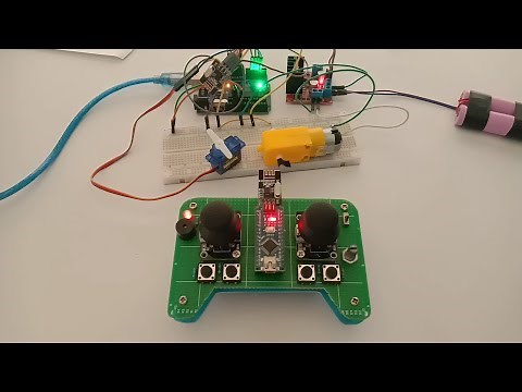 nRF24L01 module with Joysticks controlling test.