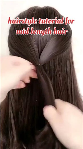 Hairstyle tutorial for mid length hair ✨ #hairstyles #styleinspo #ytshorts #hairstyletutorial #viral
