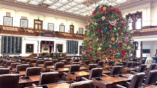 Texas Capitol celebrates Christmas with ornaments, trees and horse-drawn carriages