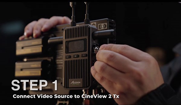 Accsoon CineView 2 SDI HDMI Wireless Video Transmission System, Dual-Band 1500ft Range 50ms Latency, UVC Livestream, 4 App Monitoring, Compatible with CineView M7 Pro/HE/SE/Quad for Videography