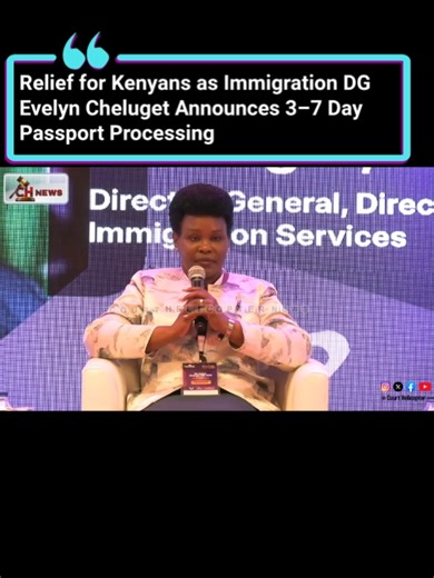 Passport processing in Kenya has taken a major turn for the better. The Director General of Immigration, Evelyn Cheluget, has announced that Kenyans can now receive their passports within just 3 to 7 days — a huge improvement from the long delays previously experienced. Speaking at the 2nd Instinct Women Conference and Awards 2026, Cheluget credited this milestone to the successful procurement of a modern passport processing system and the full digitization of operations within the Department of