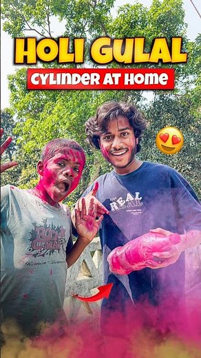 Ghar Par Banaya Holi Gulal Cylinder 😱💀 | #vlog - 188 #minivlog #tranding #ashortaday