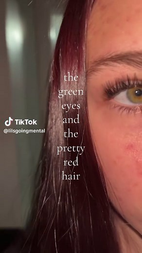 Stunning Red Hair with Green Eyes