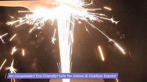 2Pack 800W Cold Spark Machine Spraying Electronic Flower Effect Machine w/ Remote Control DMX512 for Wedding Musical (White)