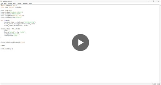 #python #digitalclock #projectwork #digitaltask #programming… | Devisree P.V.
