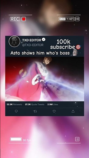 asta vs wizard king। anime edit। black clover। #anime #blackclover