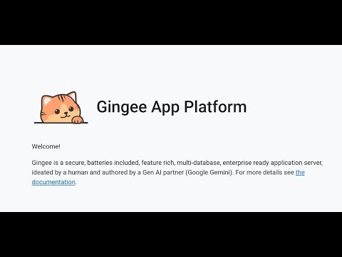 Gingee AI App Server Intro