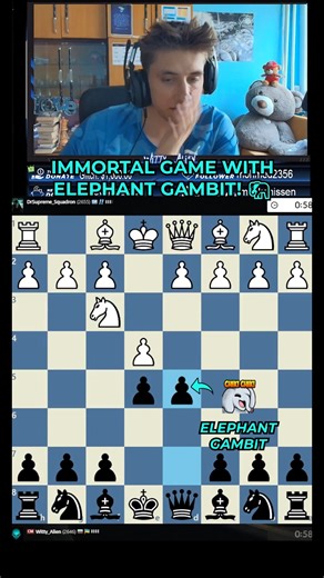14K views · 250 reactions | ImmorTAL Game with Elephant Gambit!  #reels #chess #chesscom #funny #viral #boardgames #chessreels #streamer | Volen Dyulgerov | Facebook