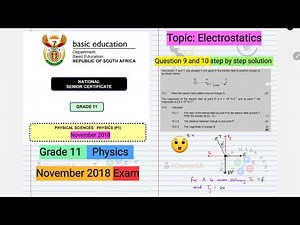 Master Electrostatics: NSC Nov 2018 Exam Physics Question 9 & 10 Explained | iCampSA