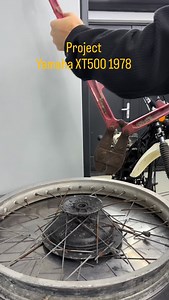 9K views · 50 reactions | Project Yamaha XT500 1978. Prepping the wheels for new rims and spokes! #xt500 #yamahaxt500 | Peet Gerards | Facebook