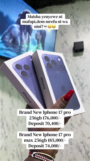 Brand New Iphone 17 pro 256gb 176,000/- Iphone 17 pro max 256gb 185,000/- Lipa pole pole available 🤝✅ #fyp #blowthisuptiktok #tiktoktrending #fyppppppppppppppppppppppp #makemefamous