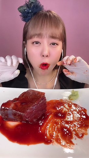 🍴Raw Liver🫀🩸갈색 머리로 돌아오고 첫 먹방은 사랑하는 쫄깃 생간❤️‍🔥 #간먹방 #틱톡푸드 #틱톡먹방 #mukbangasmr #foryou #foryoupage #eatingasmr #추천