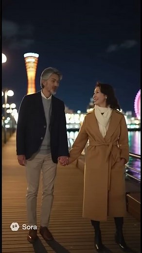 【恋する50代】ハーバーで仲良く散歩する熟年カップル #50代 #大人の恋 #60代