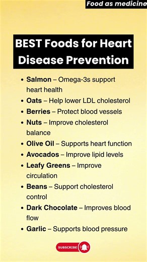 10 BEST Foods for Heart Disease Prevention