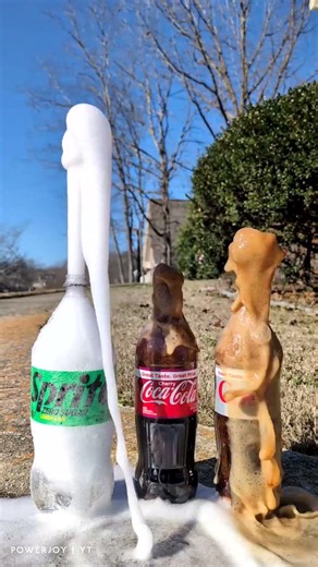 Popular Coke Sodas Vs Mentos 102 (IN REVERSE) (Coke Sprite Fanta) #satisfying #experiment #asmr