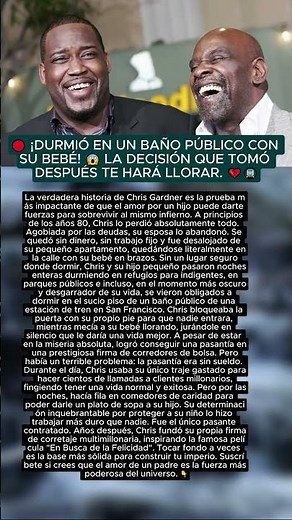 🔴 Durmió en un baño público con su hijo... 😭 La historia real de "En Busca de la Felicidad".