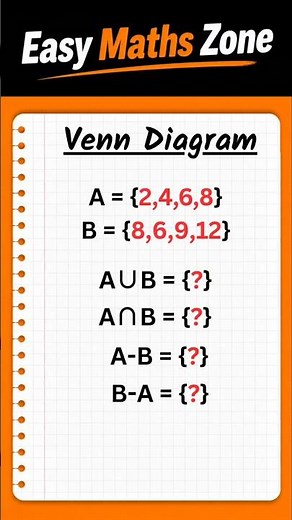 Venn Diagram #shorts #venndiagram #maths #educational #knowledge #youtubeshorts #mathematics