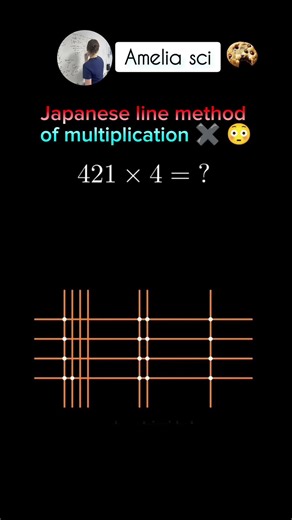 japanese line method of multiplication ❌ #mathematics