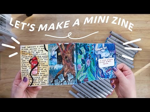 HOW TO MAKE A MINI ZINE. A one sheet zine you can make at home. My five star books illustrated.