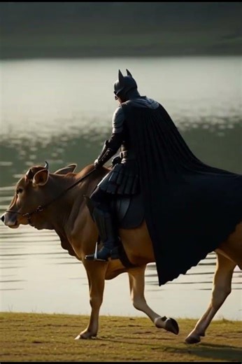 🦇 Batman Rides a Cow into the Lake 🐄💦 | Hilarious 3D Comedy Adventure! #Batman #FunnyShort