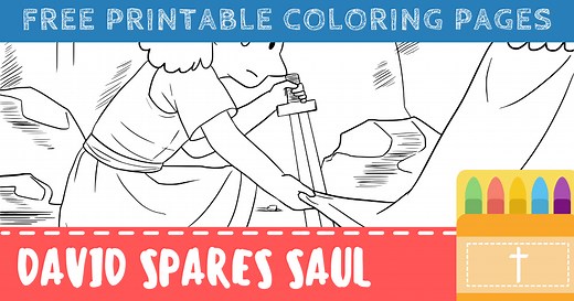 Free David Spares Saul Coloring Pages for Kids