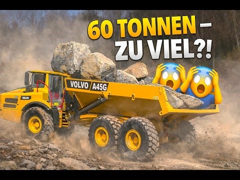 60 Tons of Granite in the Volvo A45G ! Overloaded in Extreme Terrain