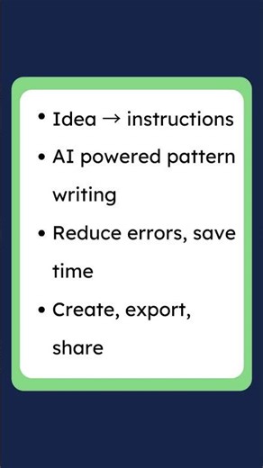 Quickly create crochet charts and instructions.